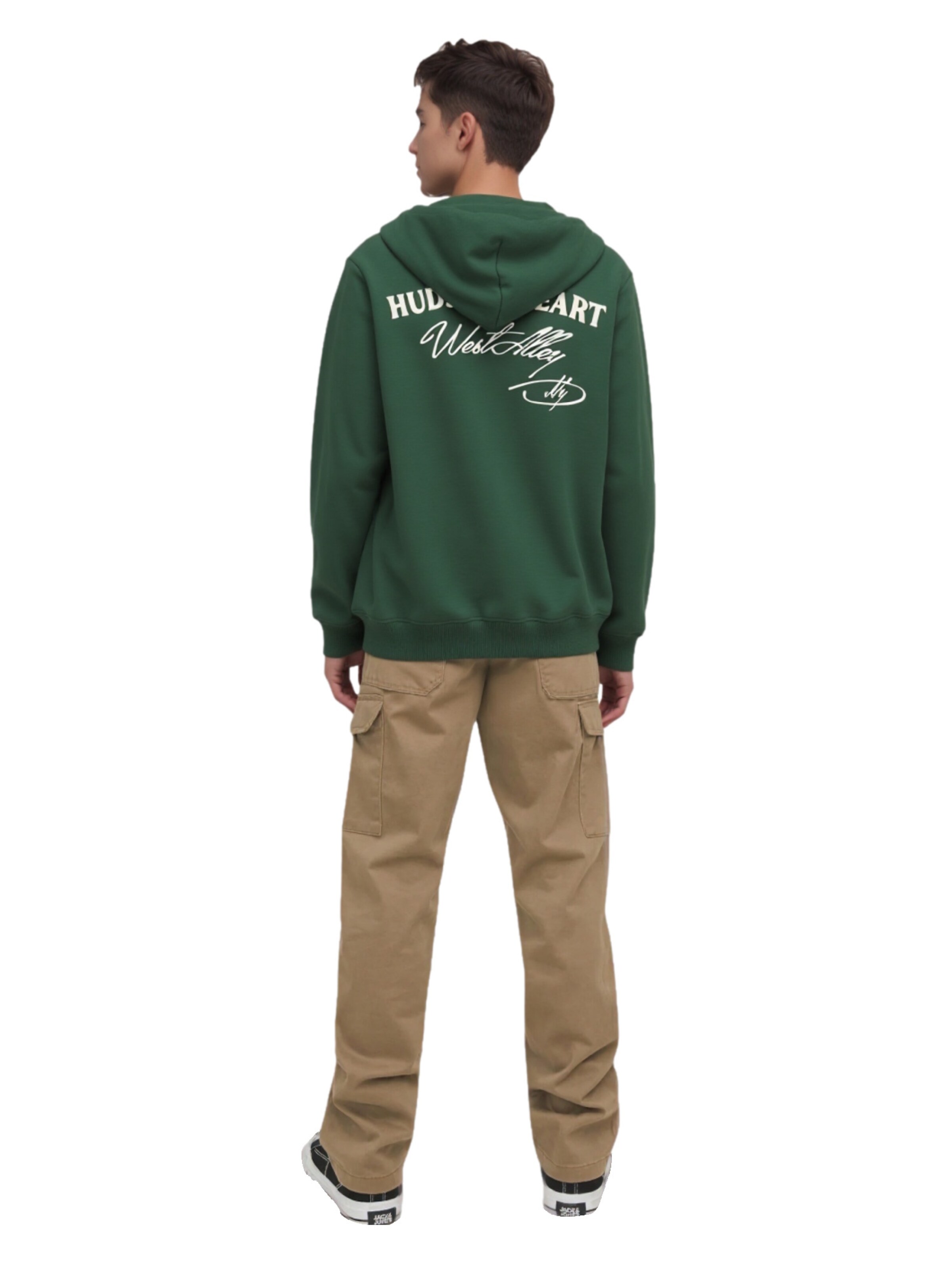 Jack & Jones Junior Sweatvest 'Bedford' in Groen