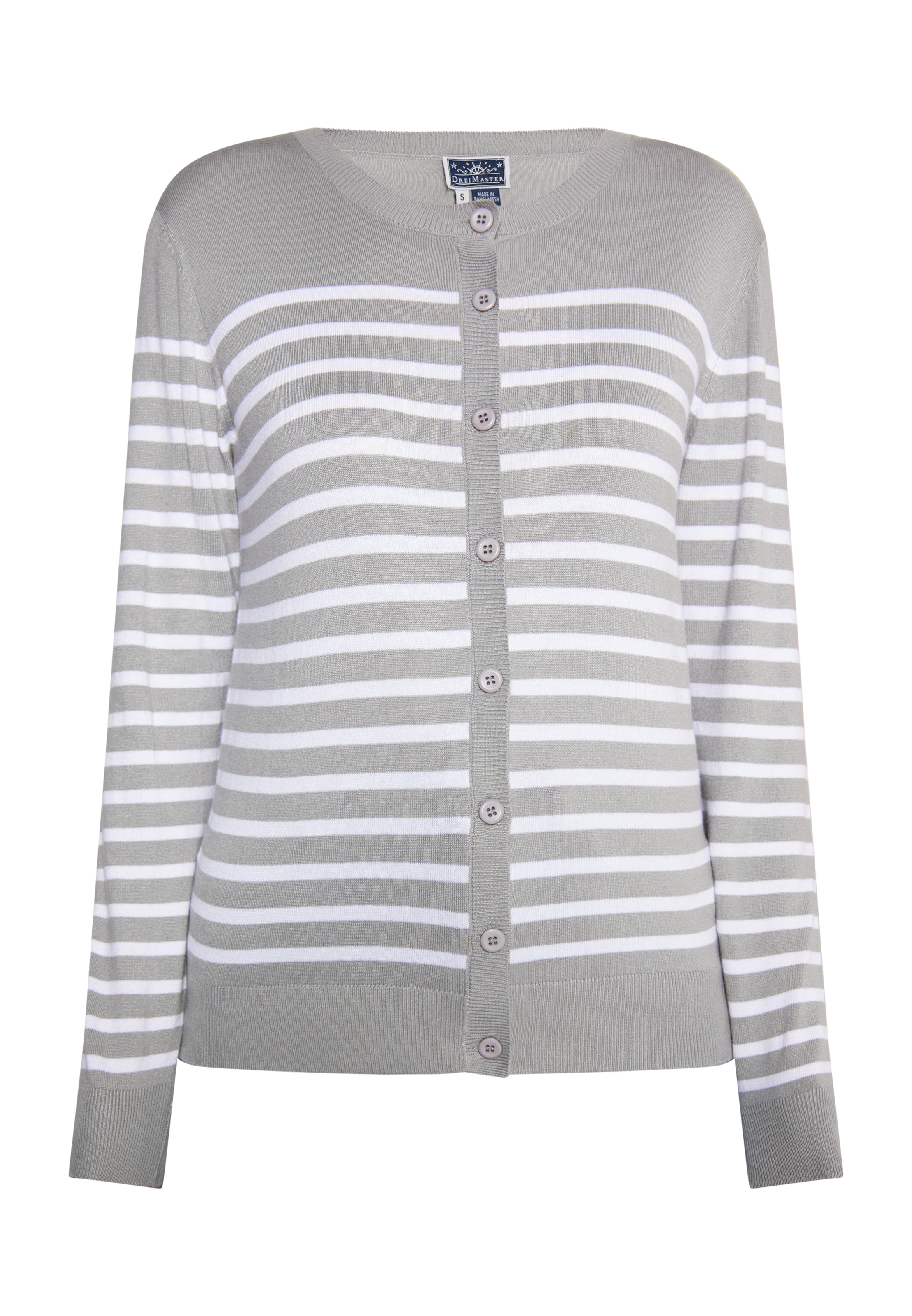 DreiMaster Maritim Kardigán - Sivá: predná strana