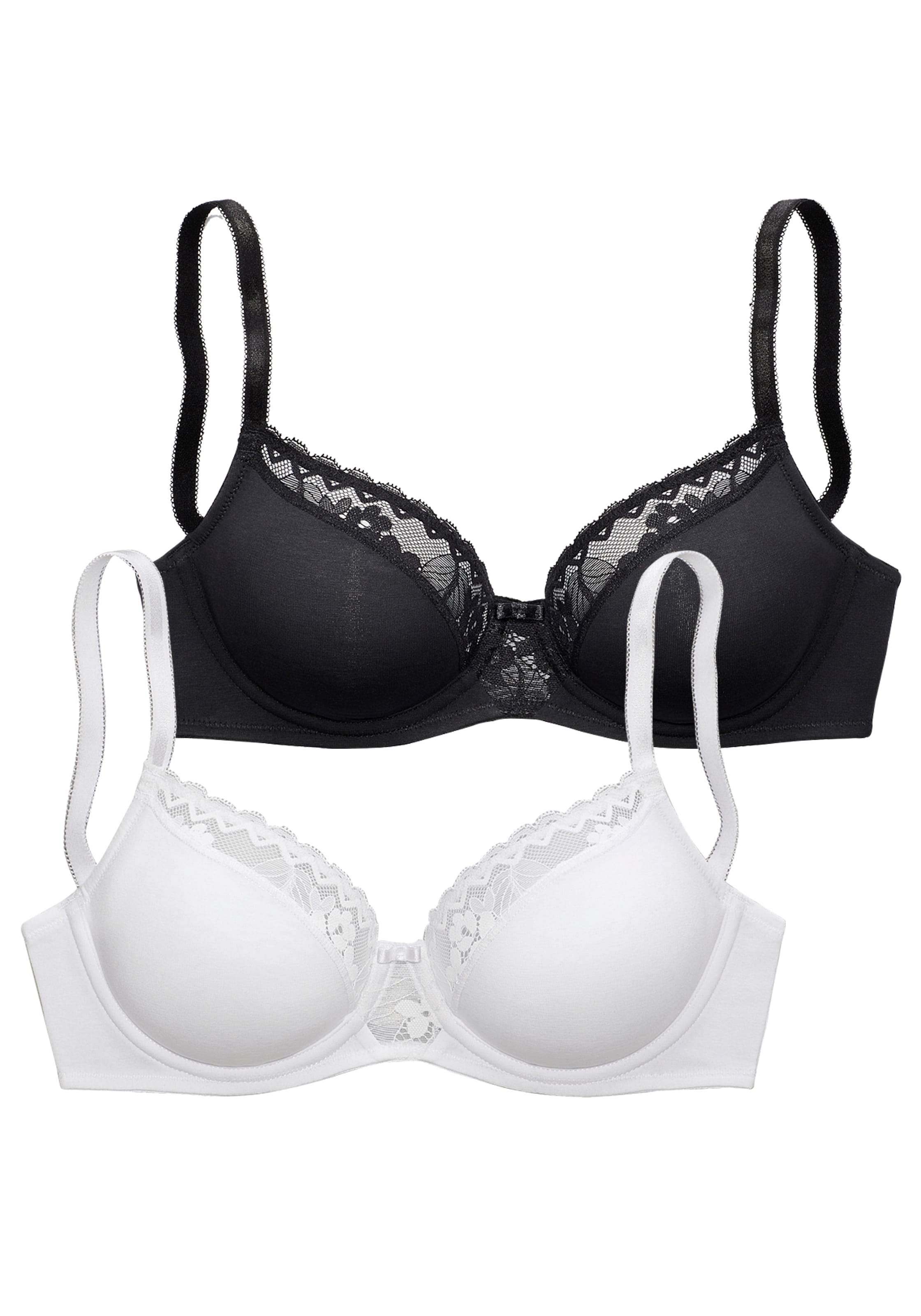 PETITE FLEUR T-Shirt Nedrček | črna barva: sprednja stran