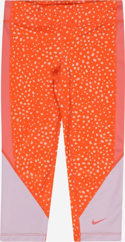 NIKE Športové nohavice - oranžová: predná strana