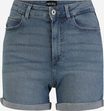 Pieces Tall Shorts in Blue: front
