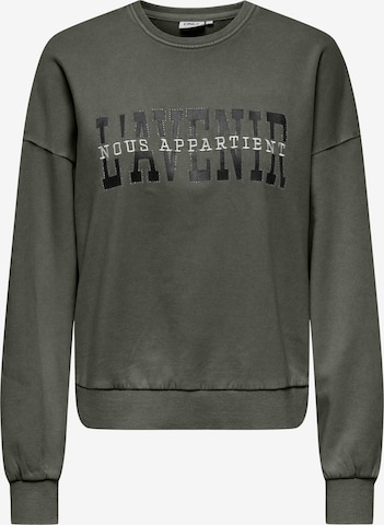 ONLY Sweatshirt 'ONLPenelope' in Green: front
