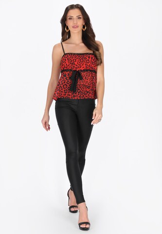 Haut 'Festive' faina en rouge