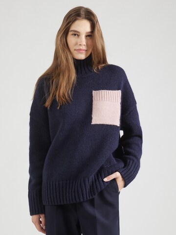 HUGO - Jersey talla grande 'Scuple' en azul: frente