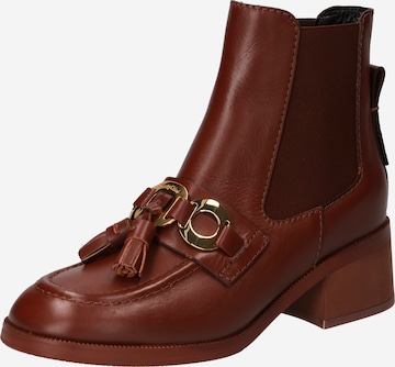 Bottines 'Lyna' See by Chloé en marron : devant