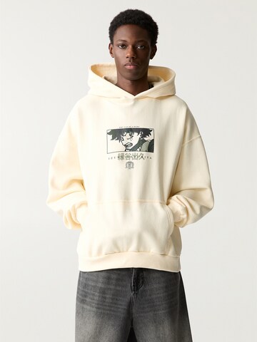 Bluză de molton de la Pull&Bear pe alb: față