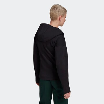 ADIDAS SPORTSWEAR Athletic Zip-Up Hoodie in Black