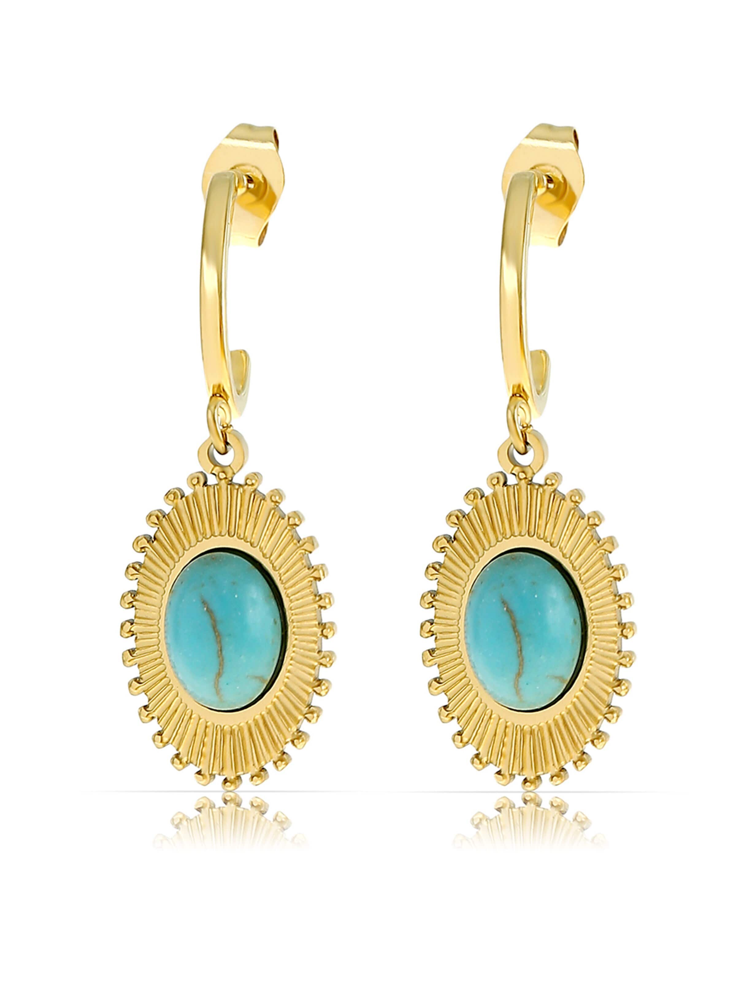 Made by Nami Earrings 'Sonnenoval' in Gold: front