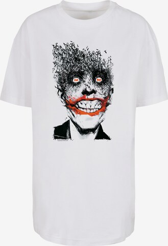 Maglietta 'Batman The Joker Bats' di F4NT4STIC in bianco: frontale