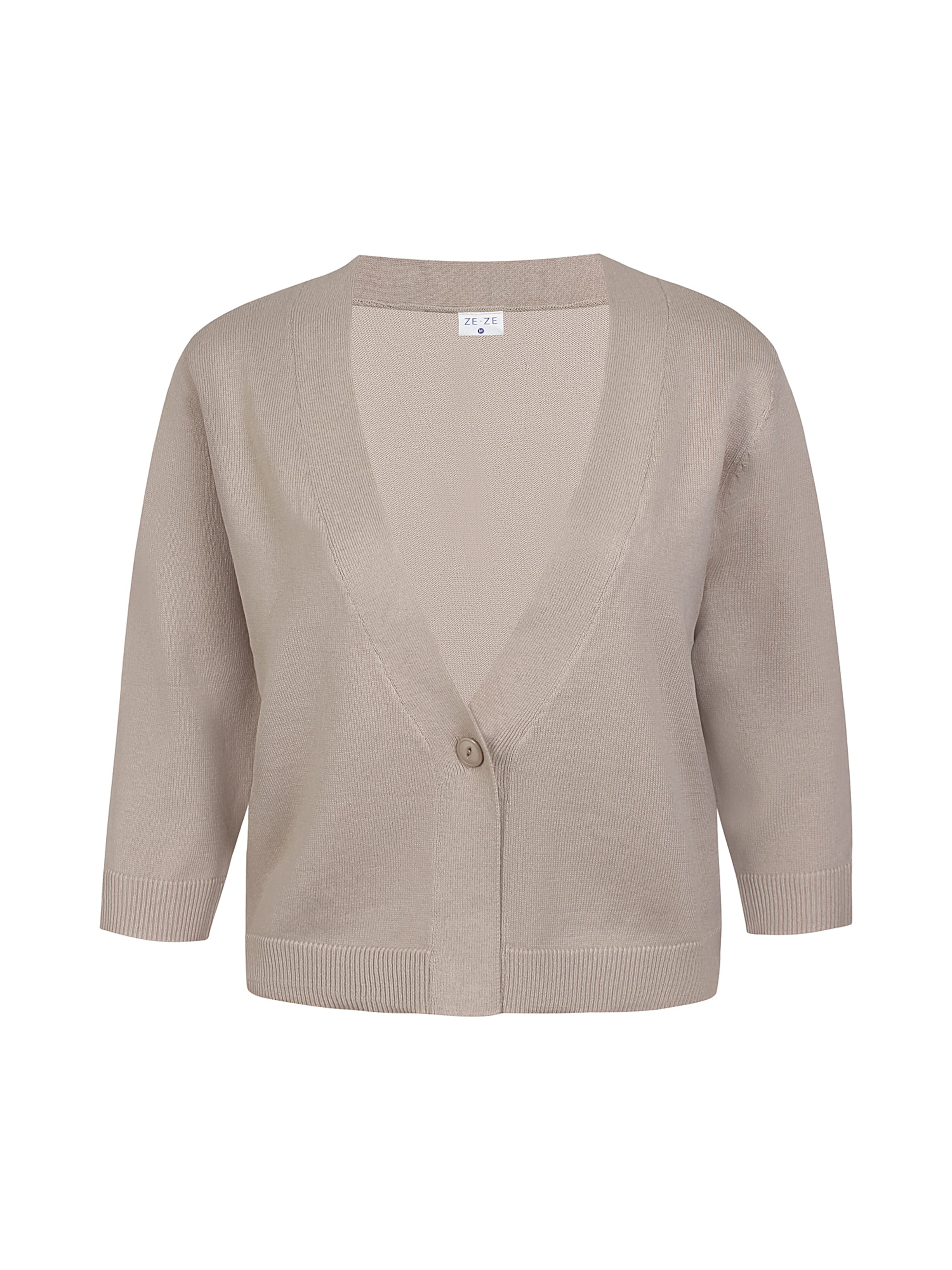 ze-ze Strickjacke 'Kira 566'‌ in Beige: Vorderseite