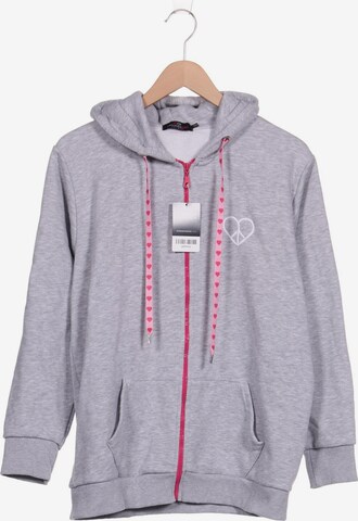 Zwillingsherz Kapuzenpullover XXL in Grau: predná strana