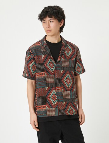 Koton Regular fit Button Up Shirt in Black: front