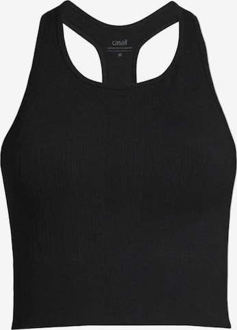 Casall Sporttop 'Multi Rib Seamless Padded Sports Top' in Schwarz: Vorderseite