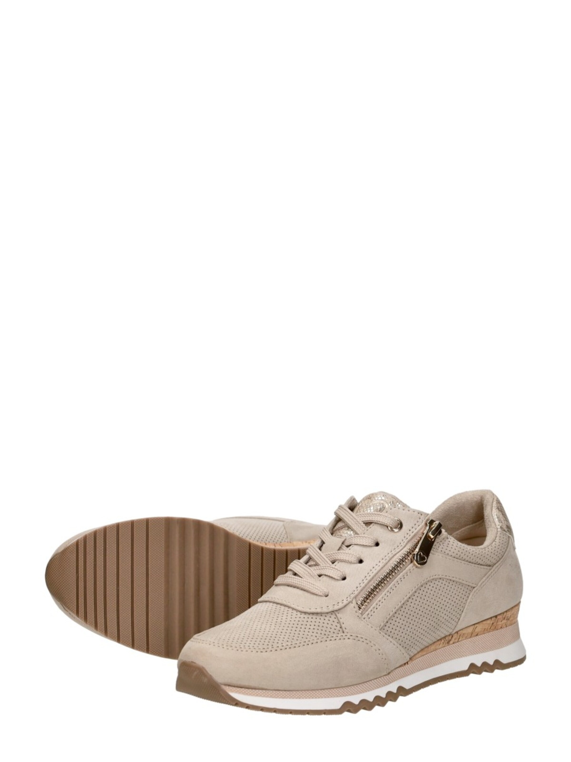 MARCO TOZZI Platform trainers 'Sneakers Laag' in Beige