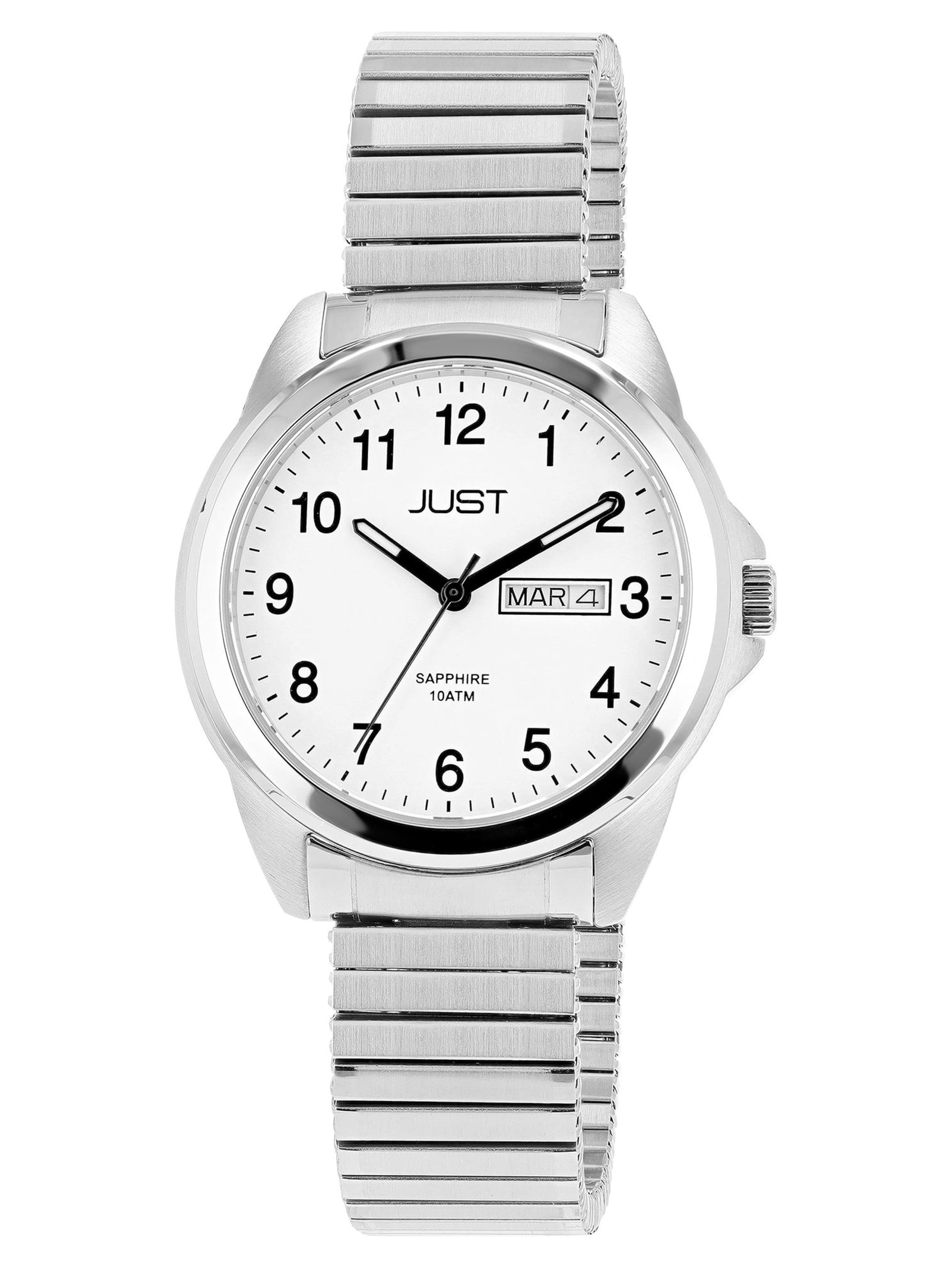 JUST Analog Watch 'Majivi, Mineralglas' in Silver