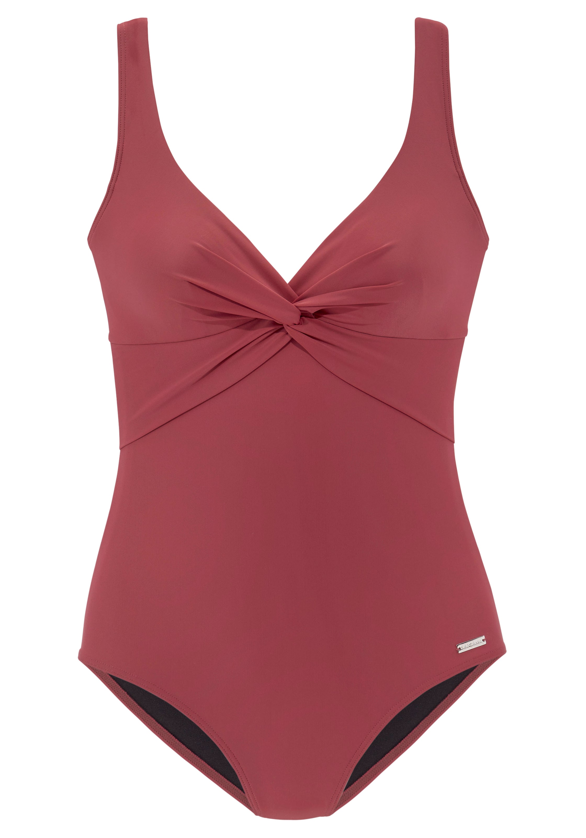 LASCANA - Fato de banho modelador em vermelho: frente