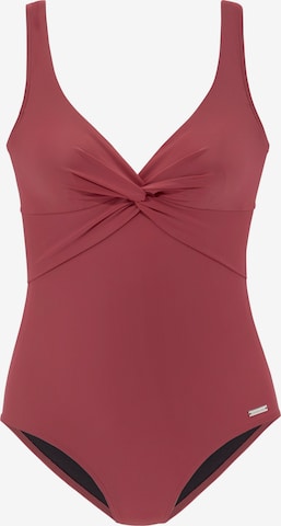 LASCANA Shaping Swimsuit in Red: front