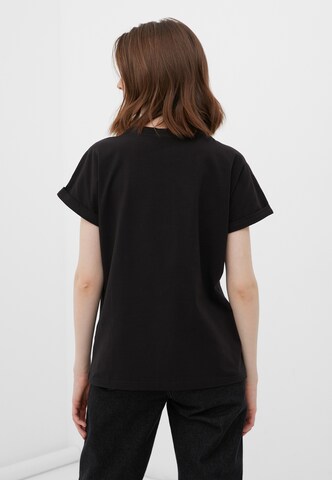 Finn Flare T-Shirt 'Print' in Schwarz