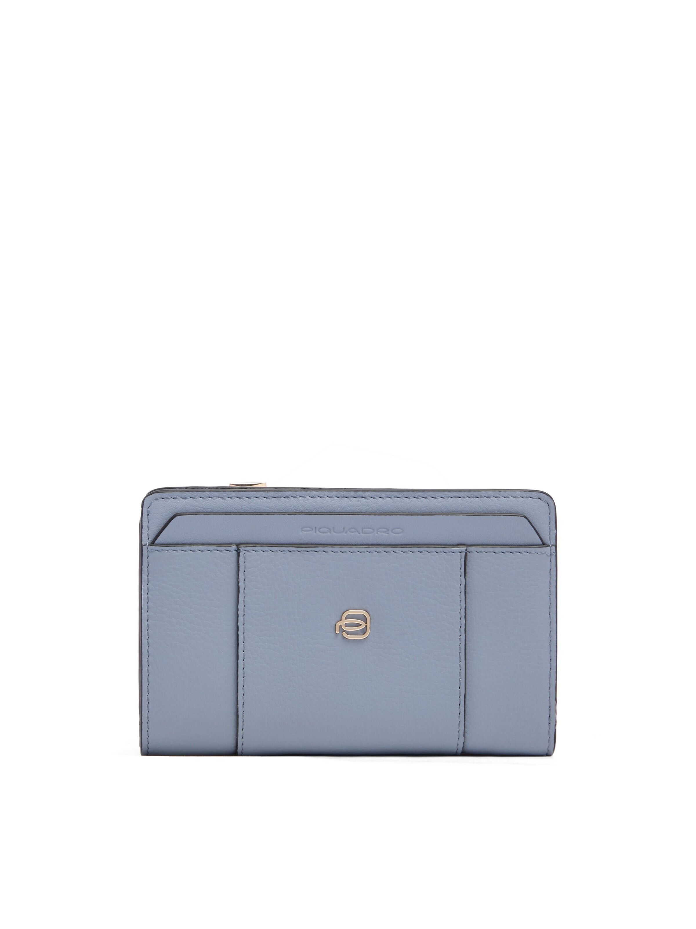 Piquadro Portemonnee in Blauw: voorkant