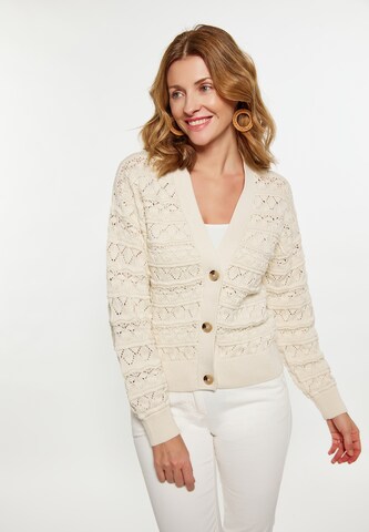 usha FESTIVAL Knit Cardigan in Beige: front