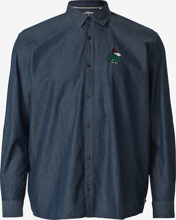 s.Oliver Hemd in Blau: Vorderseite