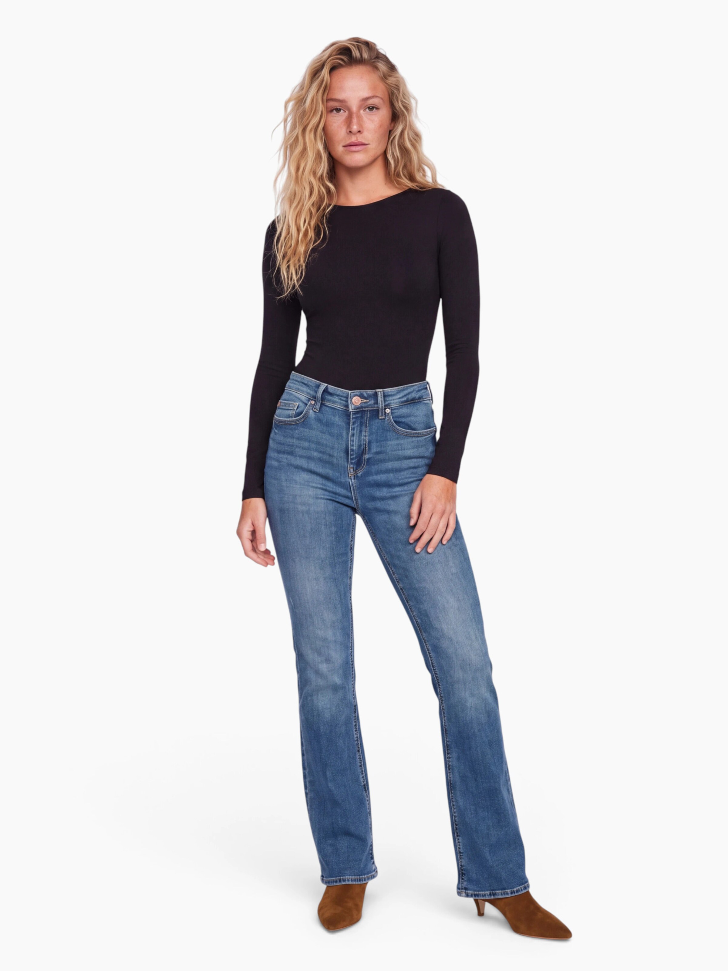 Vero Moda Petite - Acampanado Vaquero 'VMFLASH' en azul: frente