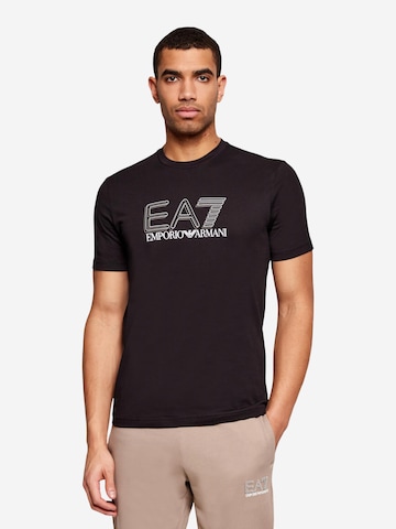 Maglietta '7M001307 AF10375' di EA7 Emporio Armani in nero: frontale