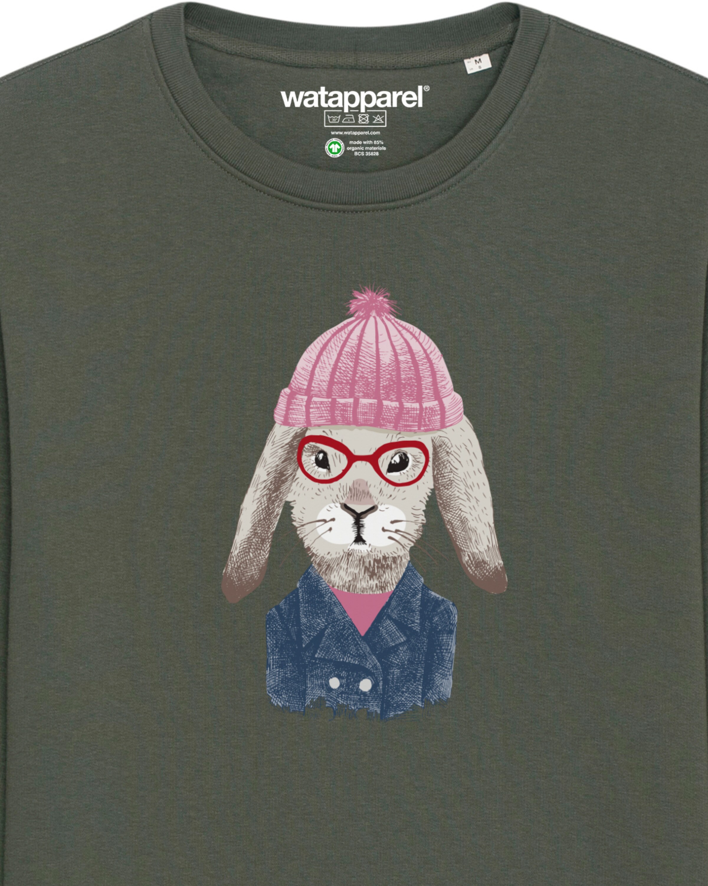 Sweat-shirt ' Hase ' Watapparel en vert