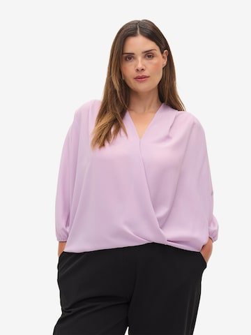 Zizzi Blouse 'Luby' in Lila: voorkant