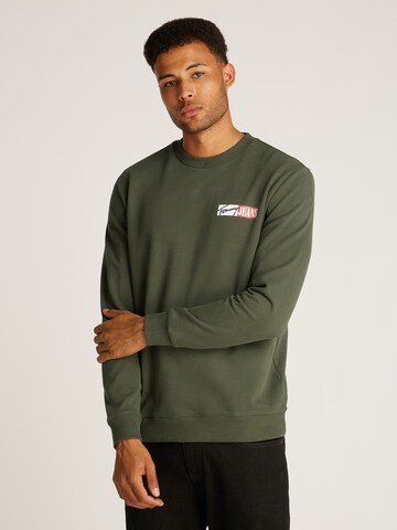 Tommy Jeans Sweatshirt in Green: front