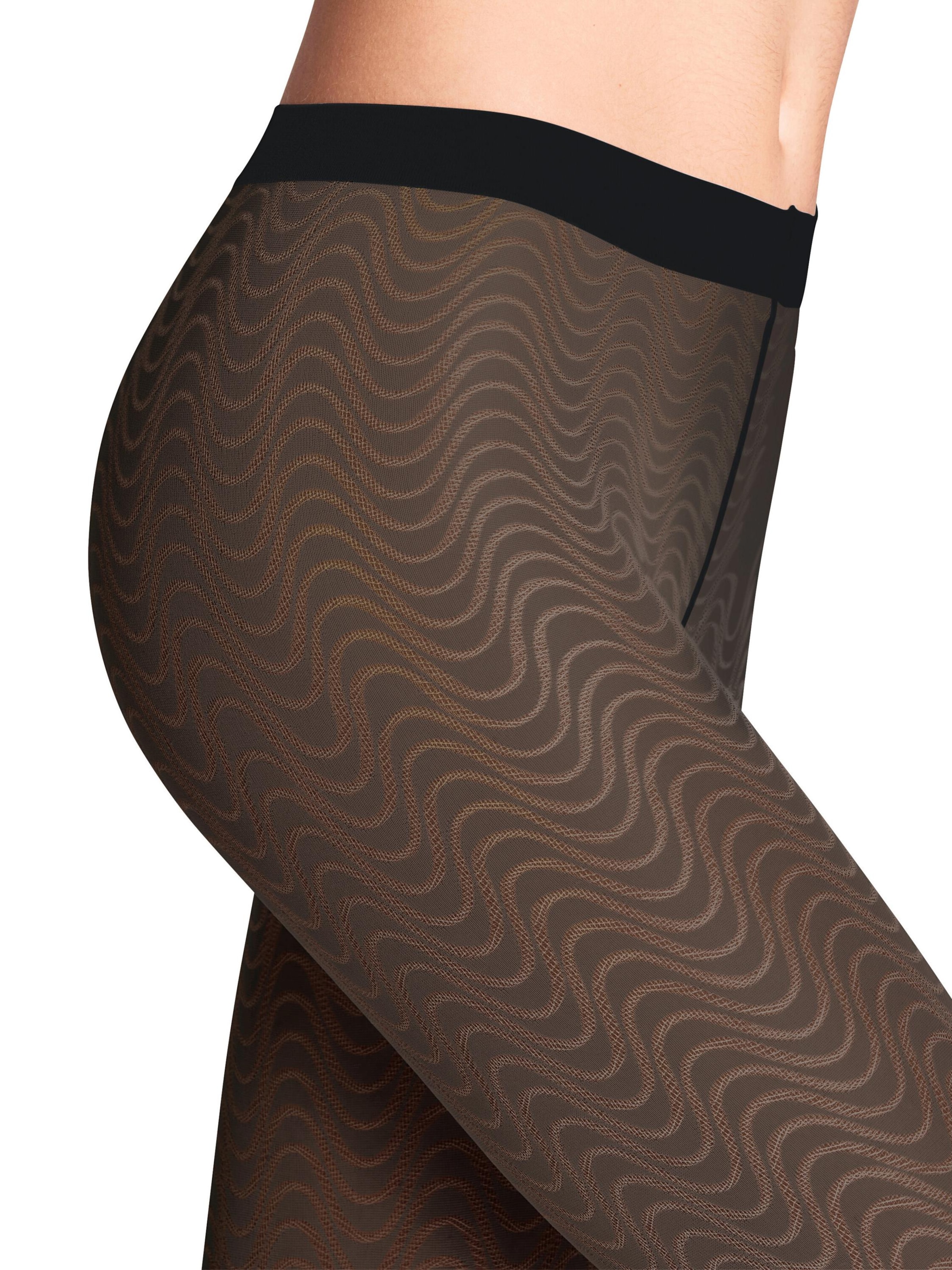 FALKE Tights 'Mystical Wave' in Black