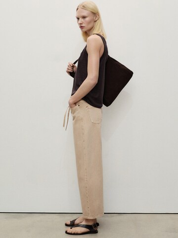 MANGO Wide leg Jeans 'KIKA' in Beige