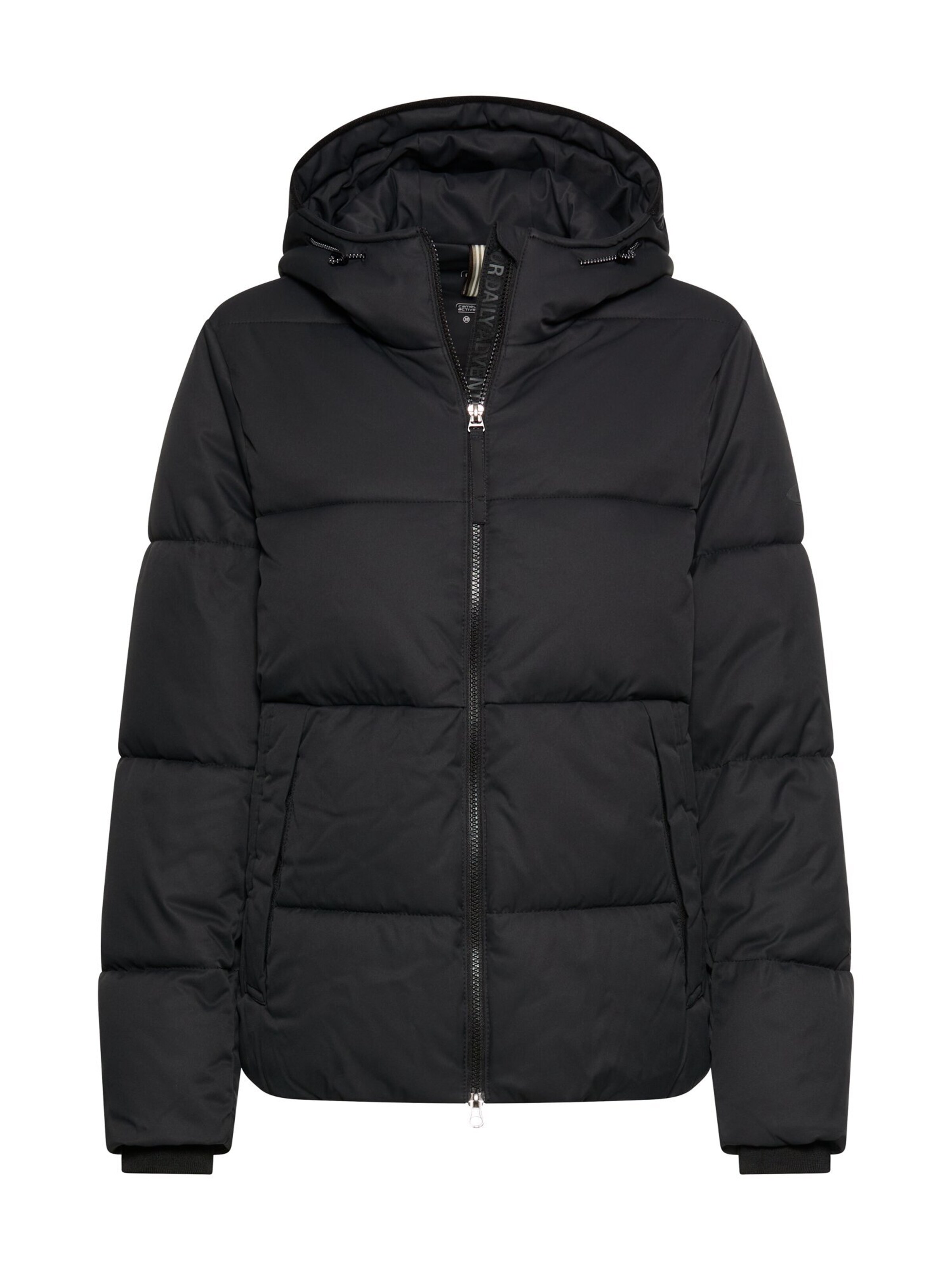 CAMEL ACTIVE Gefütterte Jacke mit reflektierenden Details in Schwarz: Vorderseite
