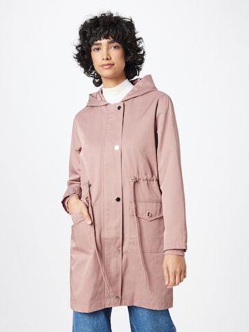 Oasis Between-seasons parka in Pink: front