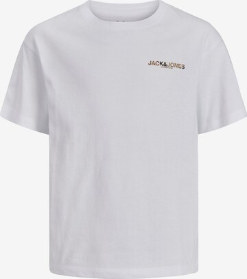 T-Shirt 'Camo' Jack & Jones Junior en blanc : devant