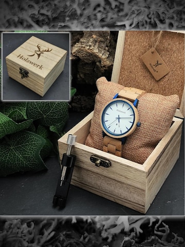 Holzwerk Analoguhr 'HEIDENAU'‌‌ in Beige