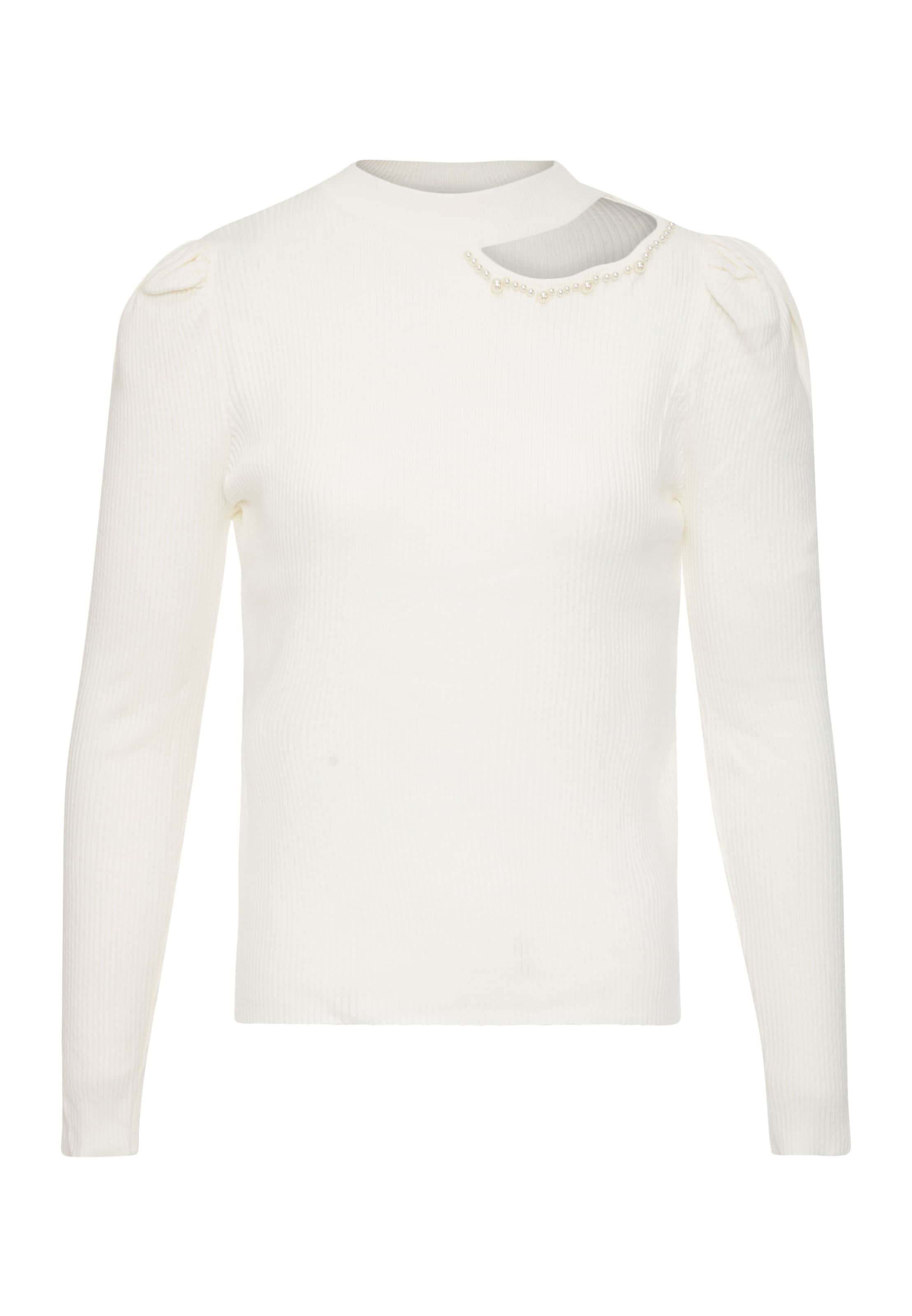 leo selection Trui in Wit: voorkant