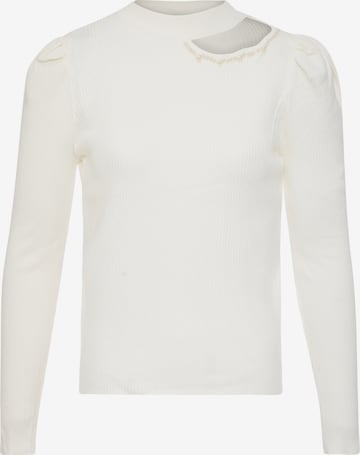 leo selection Sweater in White: front