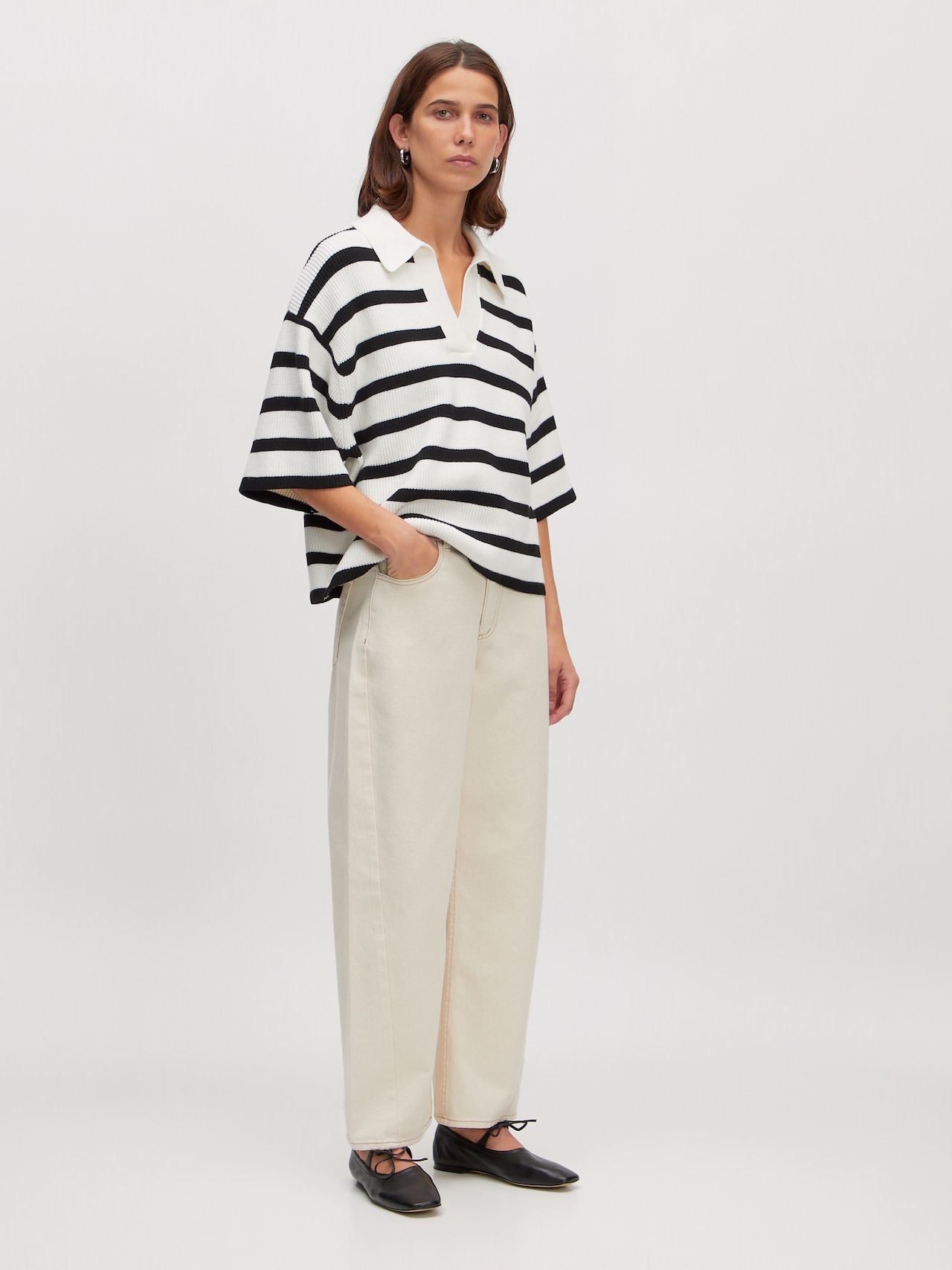 EDITED Poloshirt 'Mireia' schwarz