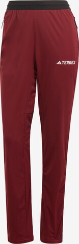 Coupe slim Pantalon outdoor 'Terrex Xperior' ADIDAS TERREX en rouge : devant