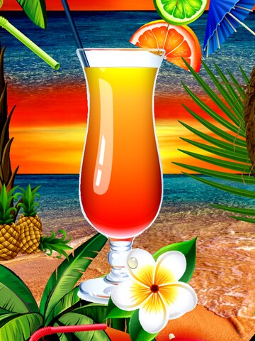 Hawaiihemdshop.de Regular fit Button Up Shirt 'Paradise Cocktails' in Orange