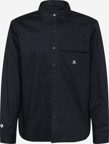 CONVERSE Button Up Shirt in Black: front