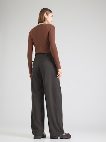 TOPSHOP Szeroka nogawka Cygaretki 'JANE' w kolorze brązowy