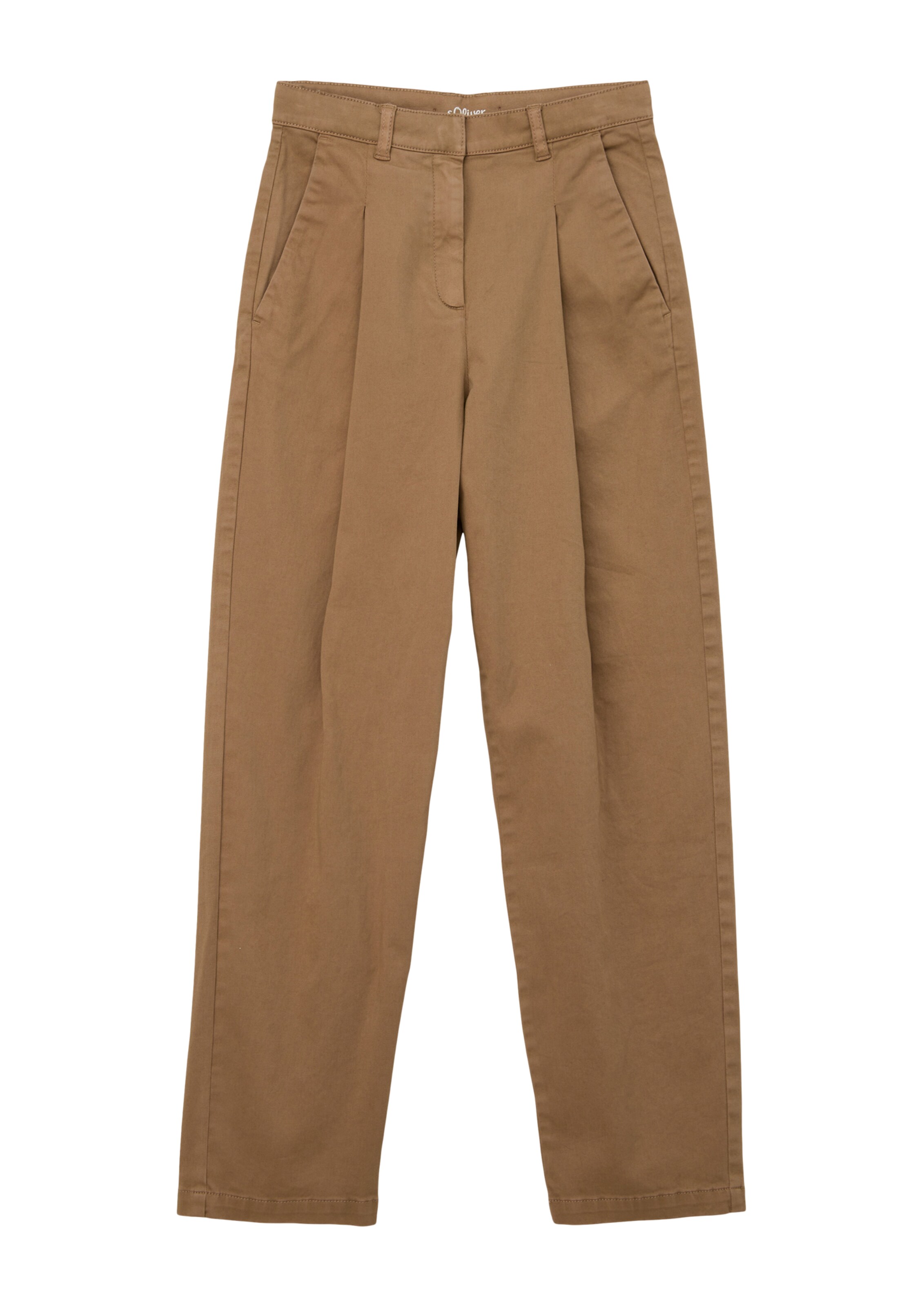 s.Oliver Wide leg Broek in Bruin: voorkant