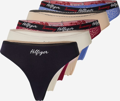 Tanga Tommy Hilfiger Underwear pe bej / albastru deschis / roșu / negru, Vizualizare produs