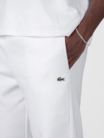 LACOSTE Tapered Workout Pants in White