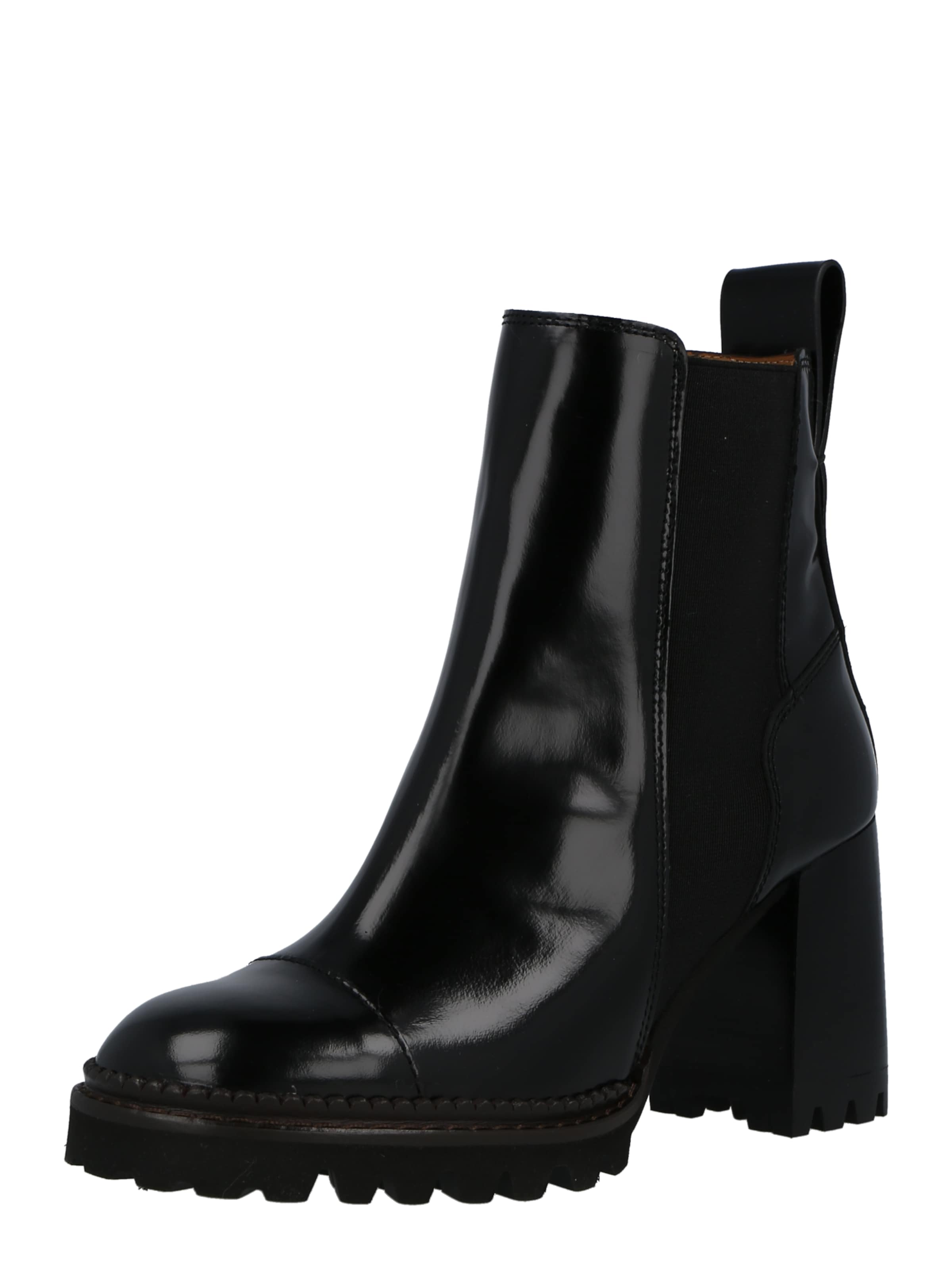 ZHEBG Scarpe See by Chloé Boots chelsea MALLORY in Nero 