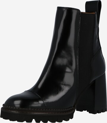 See by Chloé Chelsea boots 'MALLORY' i svart: framsida