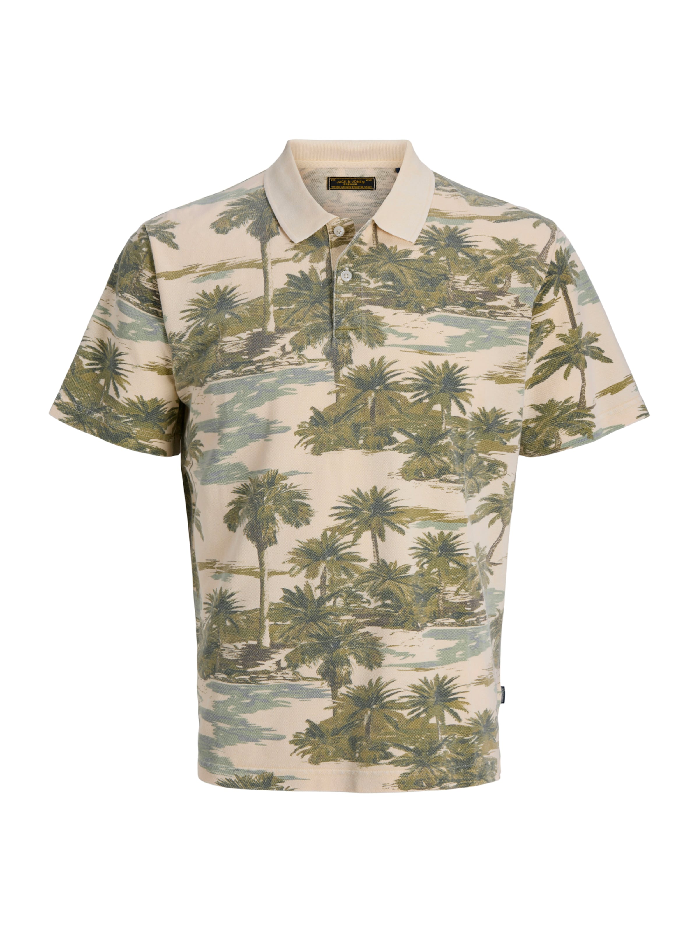 Jack & Jones Premium Футболка 'JPRBLUHAWAII' в размере S в Серовато-бежевый / Оливково-зеленый / Пастельно-зеленый / Темно-зеленый, Обзор товара