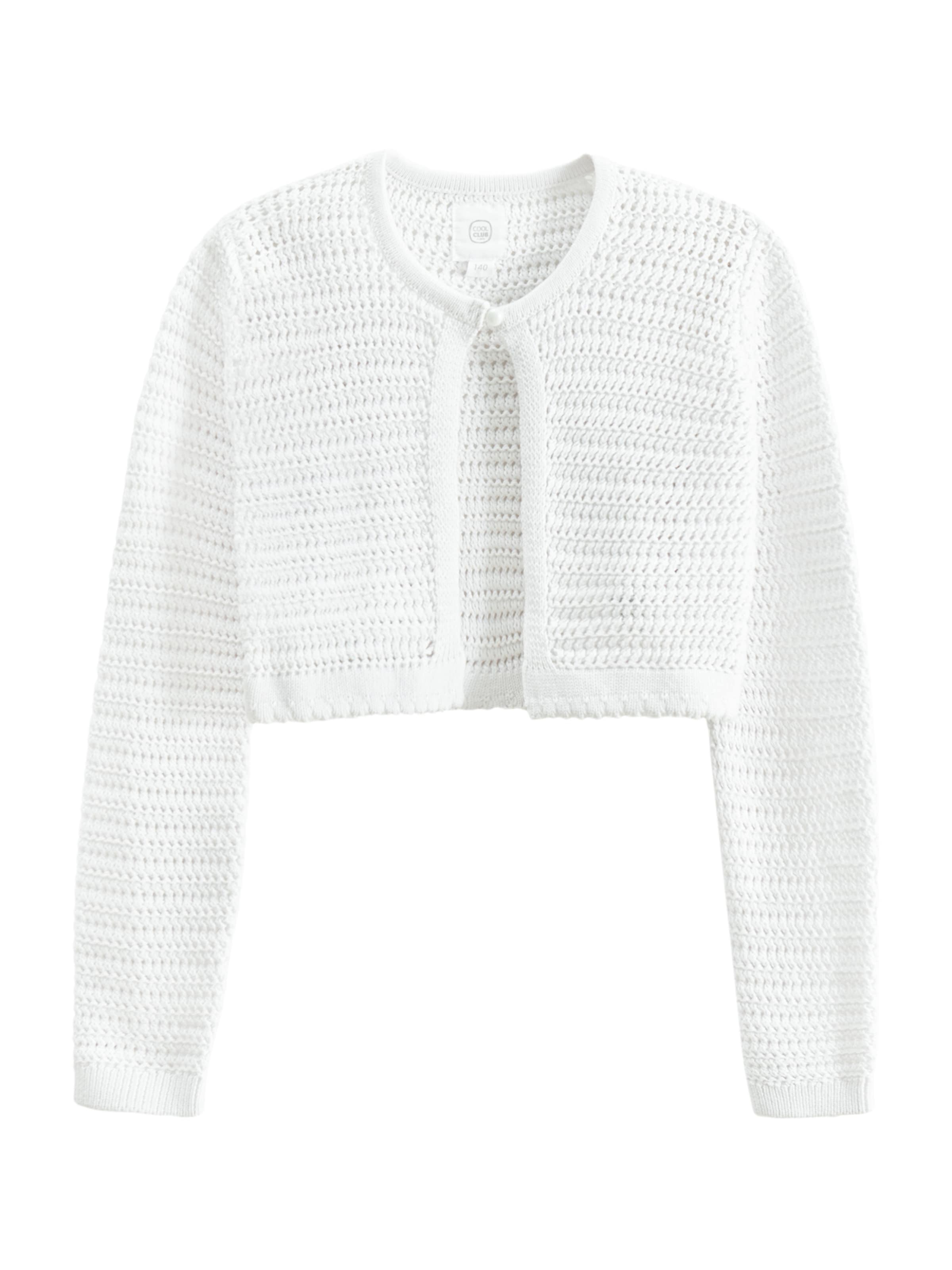 Cool Club Вязаная кофта в Белый: спереди